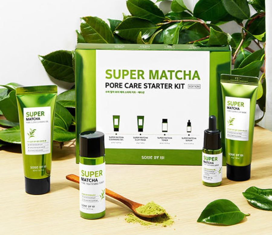 SOMEBYMI Super Matcha Pore Care Starter Kit - Oil Control & Pore Refining Mini Skincare Set