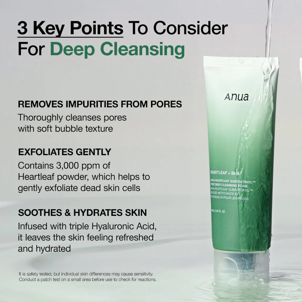 Anua Heartleaf Quercetinol Pore Deep Cleansing Foam 150ml