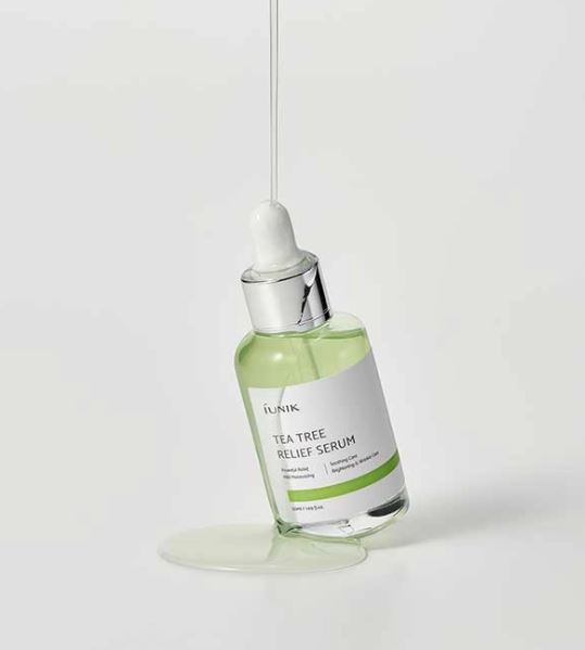 iUNIK Tea Tree Relief Serum 50 ml – Soothing K-Beauty Serum for Acne and Sensitive Skin