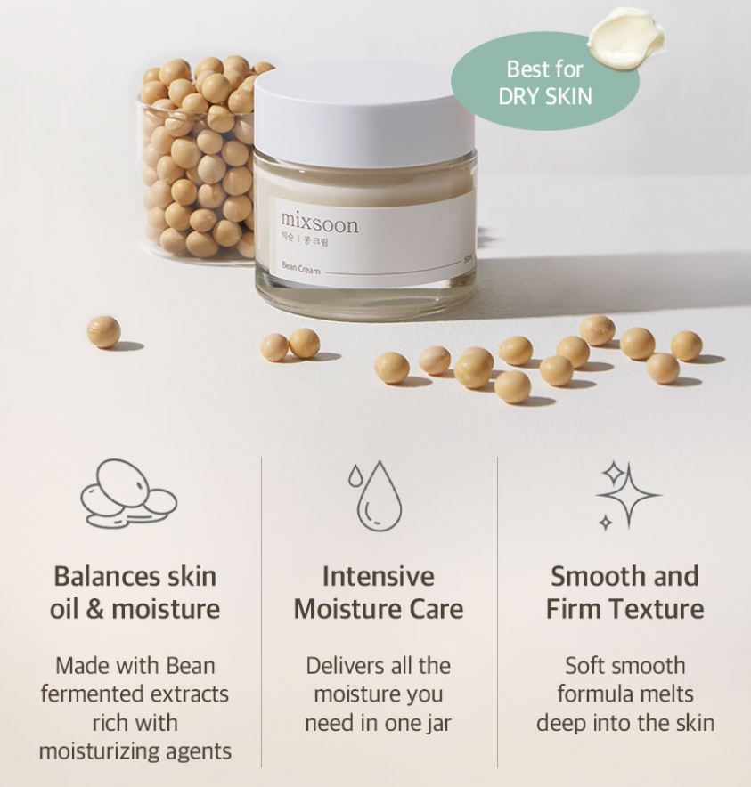 Mixsoon Bean Cream 50 ml – Deep Hydrating & Barrier-Strengthening Korean Moisturizer
