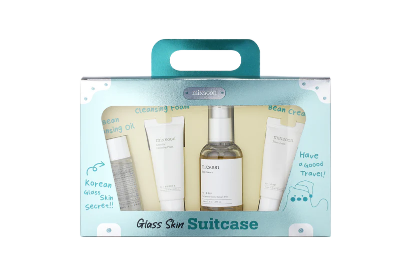 Mixsoon Glass Skin Suitcase Gift Set – Travel Skincare Kit for Radiant, Hydrated Skin
