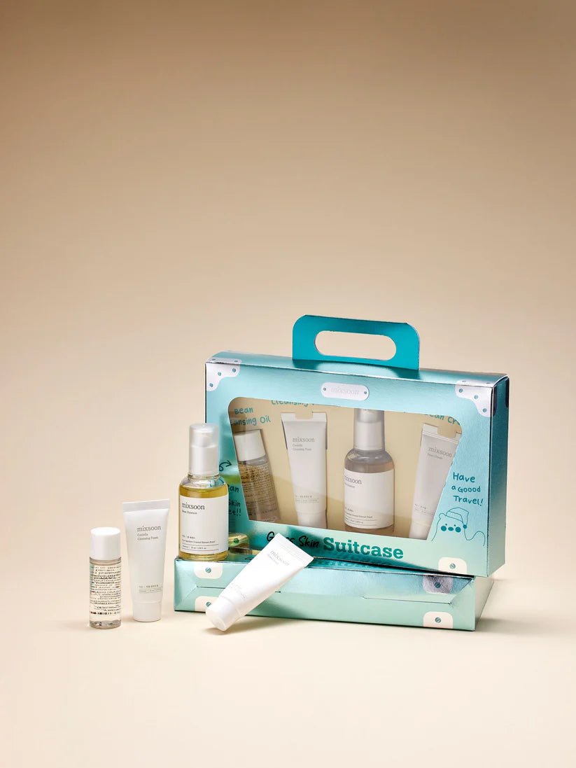 Mixsoon Glass Skin Suitcase Gift Set – Travel Skincare Kit for Radiant, Hydrated Skin