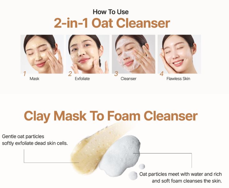 PURITO SEOUL Oat-In Gentle Exfoliating Face Cleanser 150 ml – Mild Daily Cleanser for Sensitive Skin