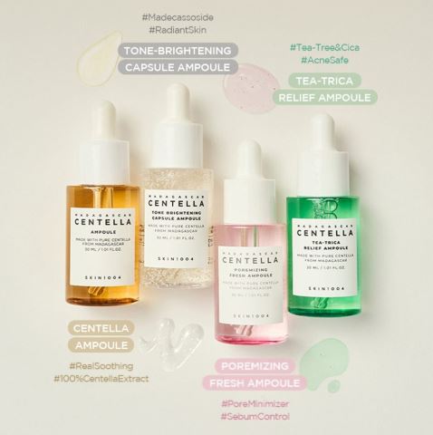 SKIN1004 Madagascar Centella Ampoule Kit – Mini Ampoule Trial Set for Soothing, Brightening & Pore Care