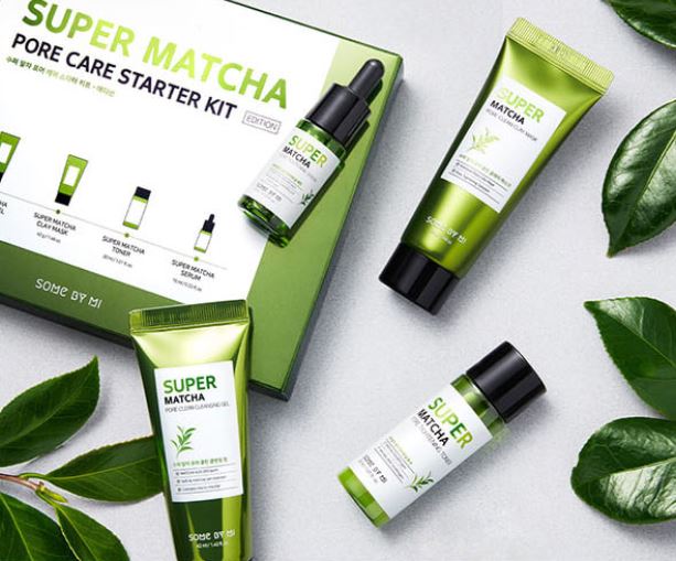 SOMEBYMI Super Matcha Pore Care Starter Kit - Oil Control & Pore Refining Mini Skincare Set