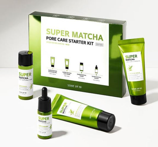 SOMEBYMI Super Matcha Pore Care Starter Kit - Oil Control & Pore Refining Mini Skincare Set