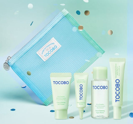 TOCOBO Cica Calming Travel Kit – Soothing & Barrier Support Mini Skincare Set